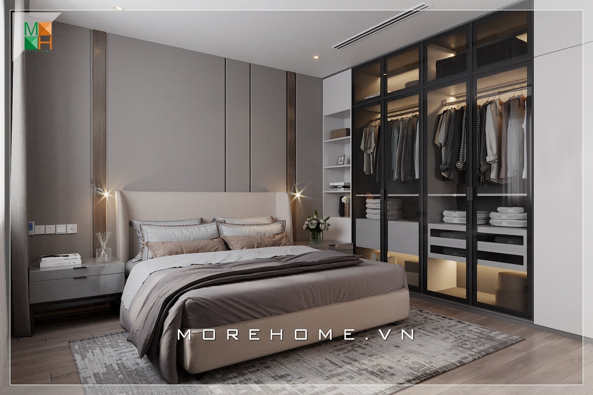 Giường ngủ biệt thự hiện đại Giường ngủ biệt thự hiện đại