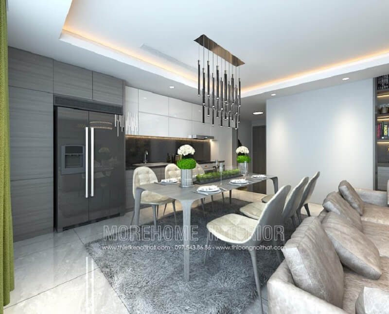 Bộ bàn ăn 6 ghế hiện đại với thiết kế độc đáo được yêu thích tại MoreHome